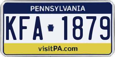 PA license plate KFA1879