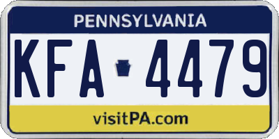 PA license plate KFA4479