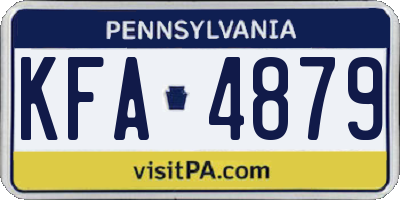 PA license plate KFA4879