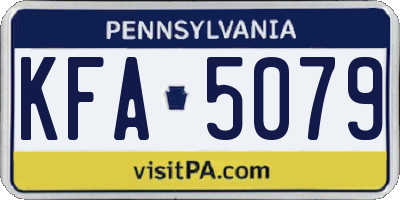 PA license plate KFA5079