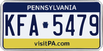 PA license plate KFA5479