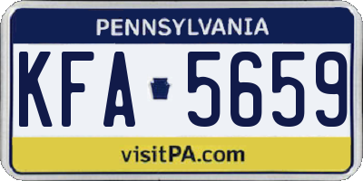 PA license plate KFA5659