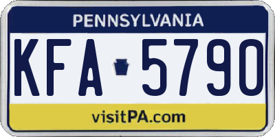 PA license plate KFA5790