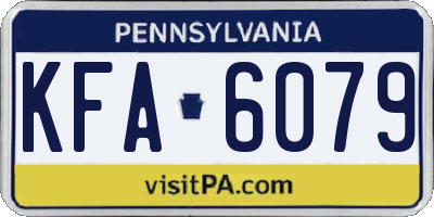 PA license plate KFA6079