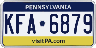 PA license plate KFA6879