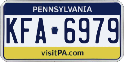 PA license plate KFA6979