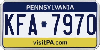 PA license plate KFA7970