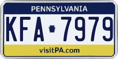 PA license plate KFA7979
