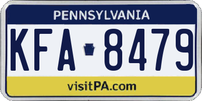 PA license plate KFA8479
