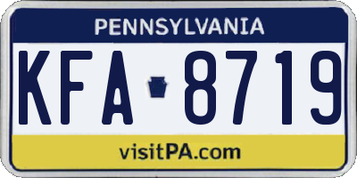 PA license plate KFA8719