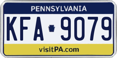 PA license plate KFA9079