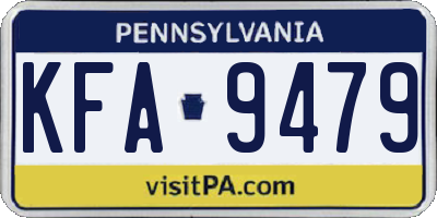 PA license plate KFA9479