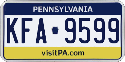 PA license plate KFA9599