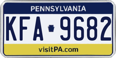 PA license plate KFA9682