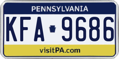 PA license plate KFA9686