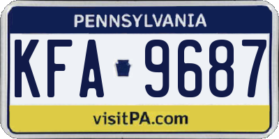 PA license plate KFA9687