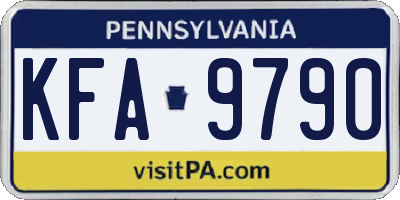 PA license plate KFA9790