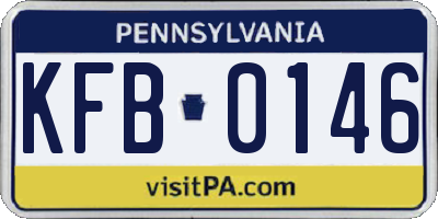 PA license plate KFB0146