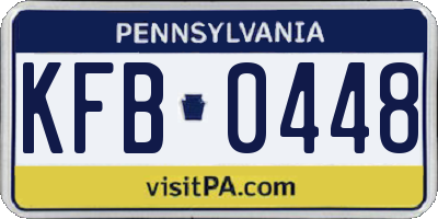PA license plate KFB0448
