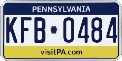 PA license plate KFB0484