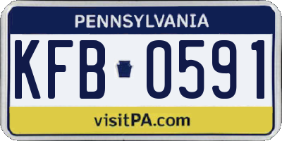 PA license plate KFB0591