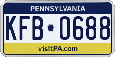 PA license plate KFB0688