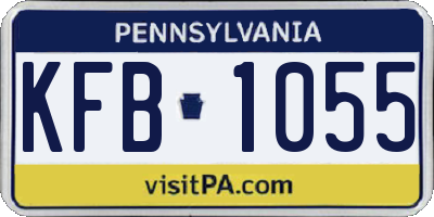 PA license plate KFB1055