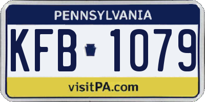 PA license plate KFB1079