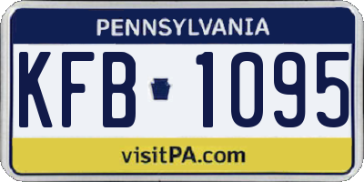 PA license plate KFB1095