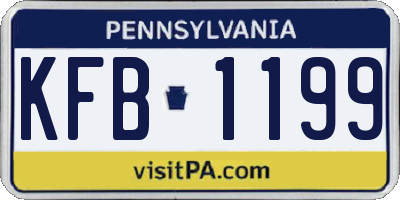 PA license plate KFB1199