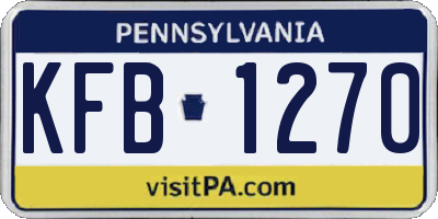 PA license plate KFB1270