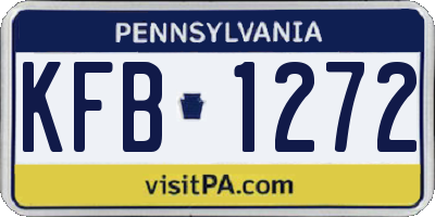 PA license plate KFB1272