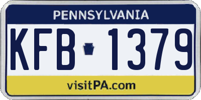 PA license plate KFB1379