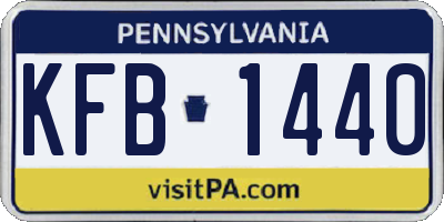 PA license plate KFB1440