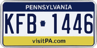 PA license plate KFB1446
