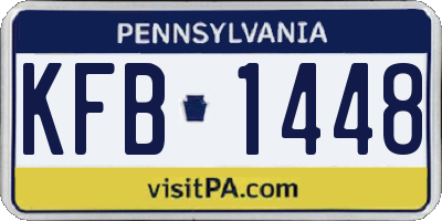PA license plate KFB1448