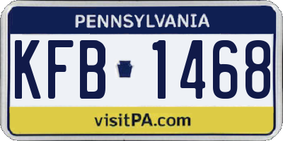 PA license plate KFB1468