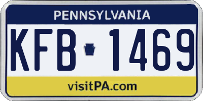 PA license plate KFB1469