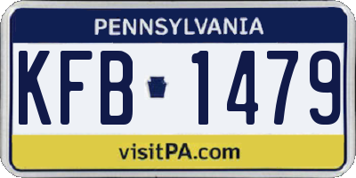 PA license plate KFB1479
