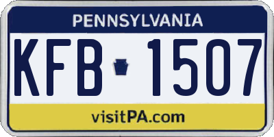 PA license plate KFB1507