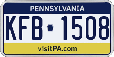PA license plate KFB1508