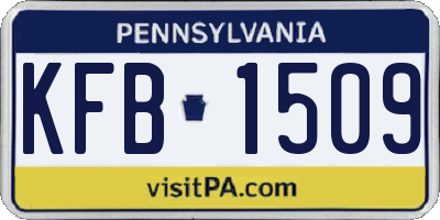 PA license plate KFB1509