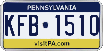 PA license plate KFB1510