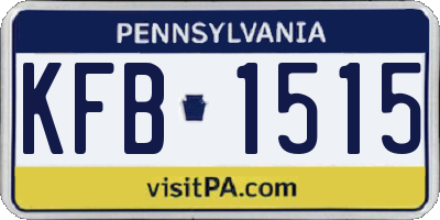 PA license plate KFB1515