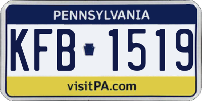 PA license plate KFB1519