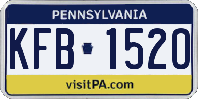 PA license plate KFB1520
