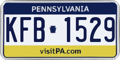 PA license plate KFB1529