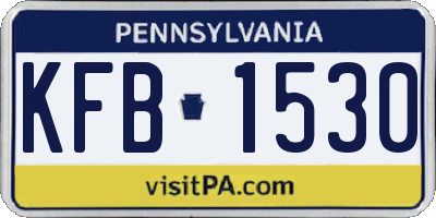 PA license plate KFB1530