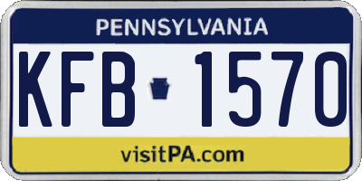 PA license plate KFB1570