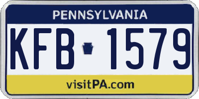PA license plate KFB1579